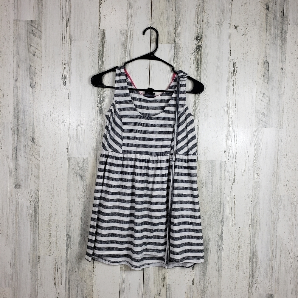 Oh baby by motherhood maternity black, white striped tank top size small